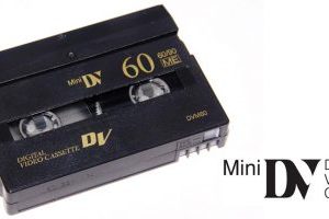 MiniDV tape image and logo